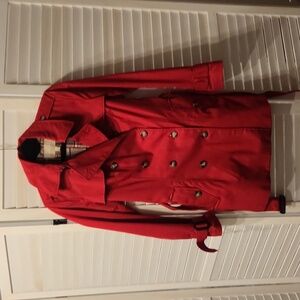 Banana Republic Deep Red Trench Coat
